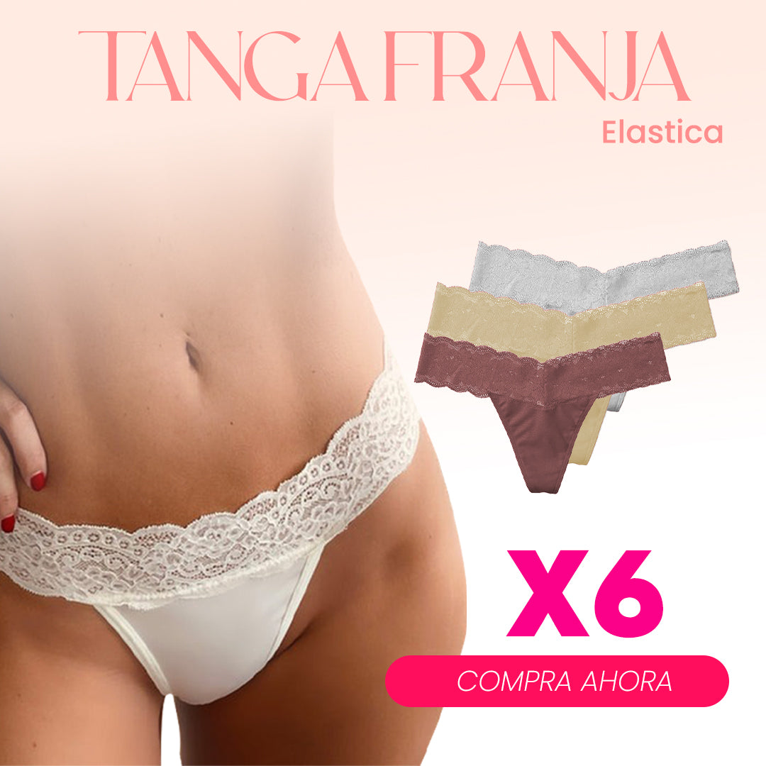 🔥MEGAOFERTA👙 PACK DE TANGAS CON FRANJA ELÁSTICA X6