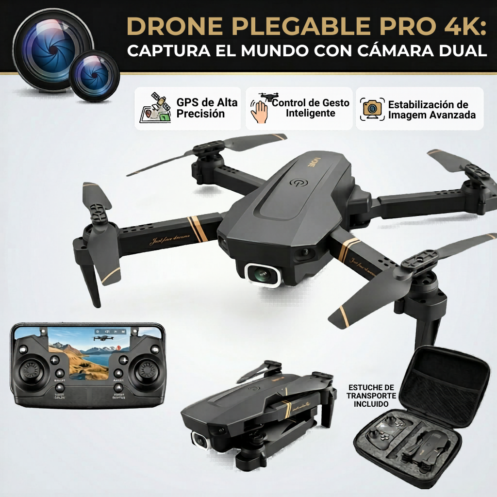 [OFERTA] - Dron E99 Max Sky Vision 4K + DOBLE BATERÍA + CONTROL PANTALLA CELULAR